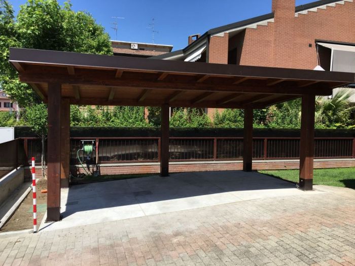 Archisio - Codeluppi E Rossi Snc - Progetto Copertura auto ad una falda