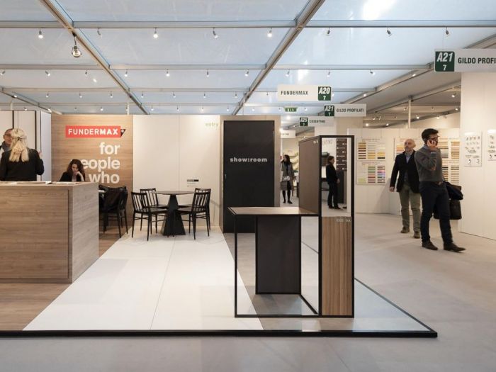 Archisio - Filippo Saponaro Architetto - Progetto Concept e progetto stand fundermax- scicam