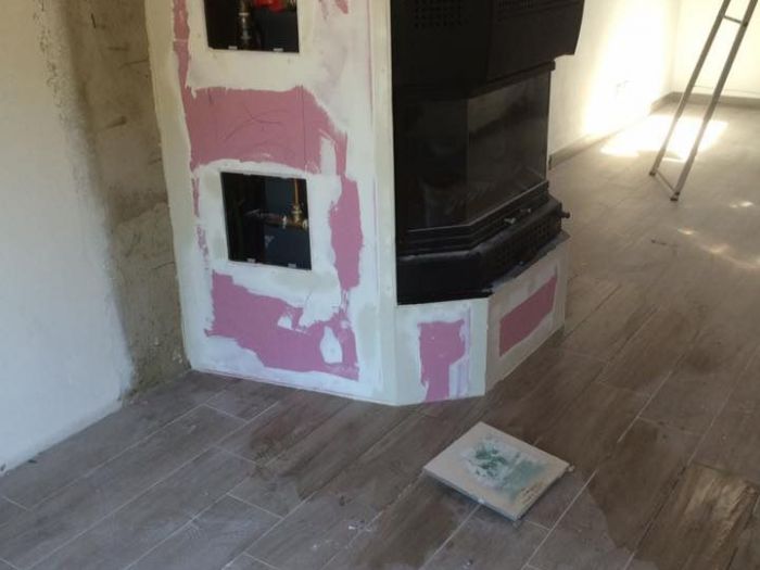 Archisio - Cartongesso Design - Progetto Termocamino in cartongesso