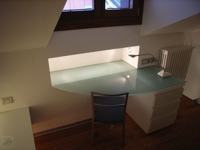 Archisio - Cofra Architettura Design Innovazione - Progetto Redistribuzione degli spazi interni di un monolocale su due livelli