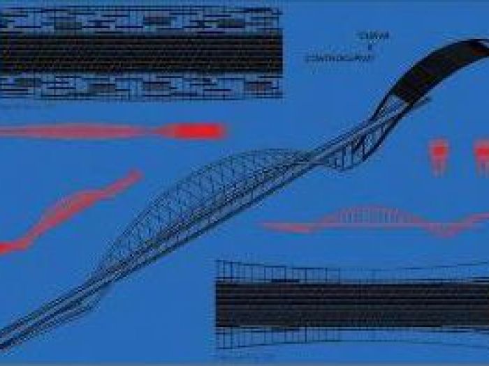 Archisio - Pstudio - Progetto Due ponti pedonali sul tevere