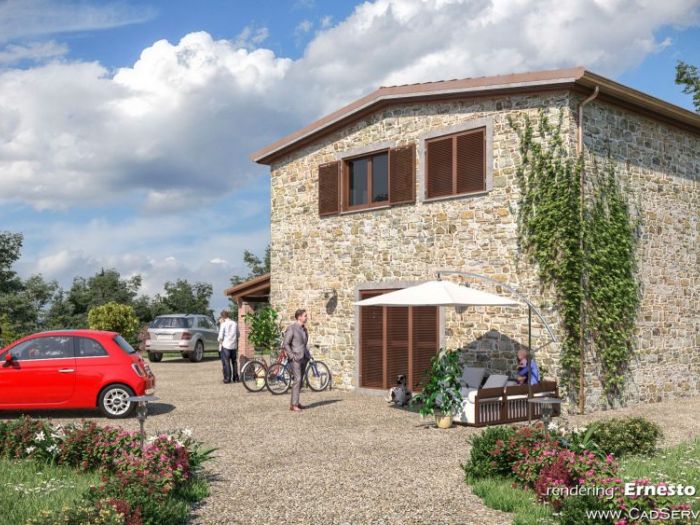 Archisio - Cad Service Di Ernesto Di Gregorio - Progetto Rendering fabbricato in ascrea ri