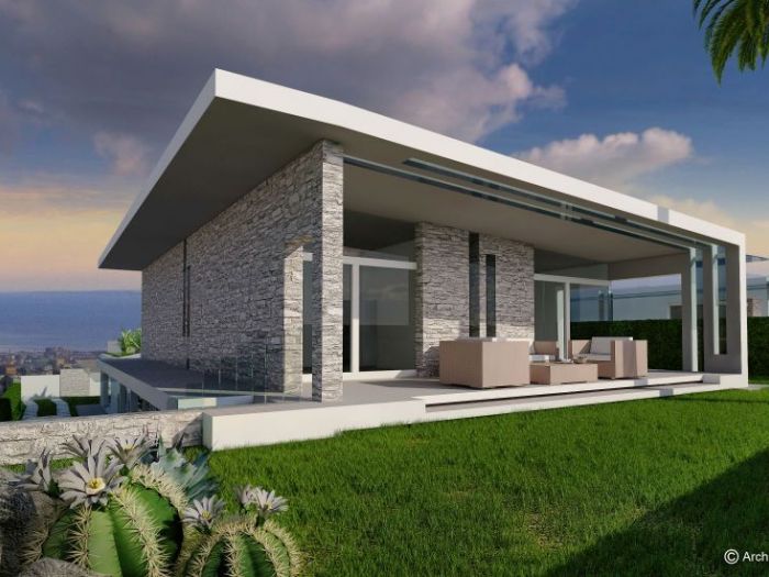 Archisio - Gilles Patrice Arch Todaro - Progetto Villa panoramica di lusso con piscina