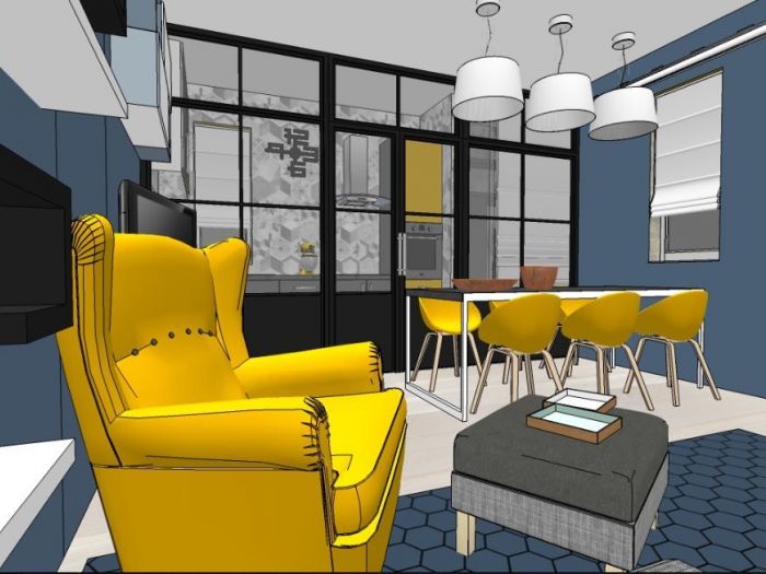 Archisio - Interno 75 - Progetto Tre locali nella provincia milanese