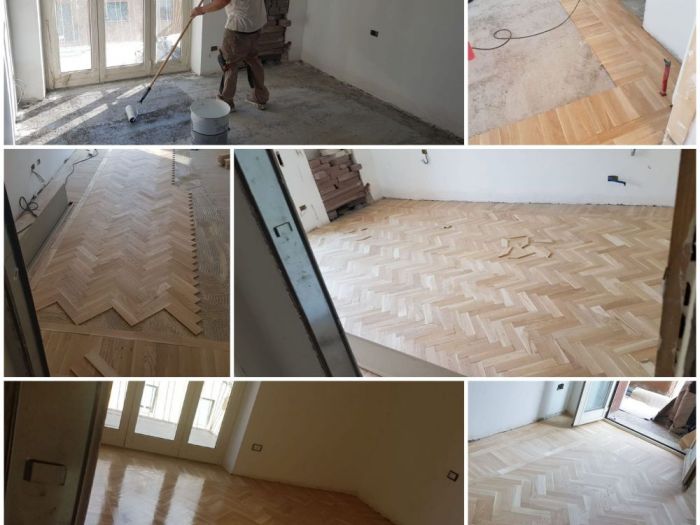 Archisio - Parquettista Roma - Progetto Posa massello con levigatura e verniciatura