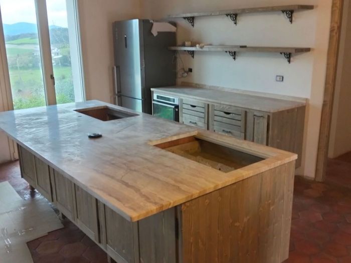 Archisio - Sadepa Marmi - Progetto Top cucina daino