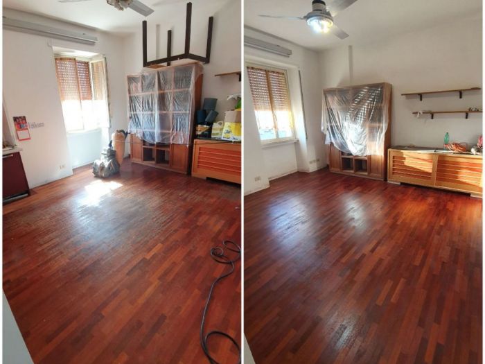 Archisio - Parquettista Roma - Progetto Restauro parquet massello con levigatura e verniciatura