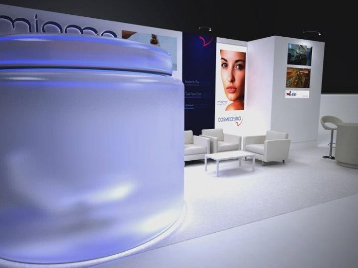 Archisio - X Studio - Progetto Stand miamo x-studio - cosmofarma - roma 2012