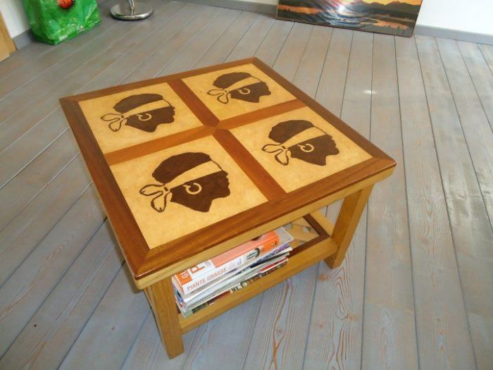 Archisio - Falegnameria Sardano Demurtas - Progetto Tavolino mosaico