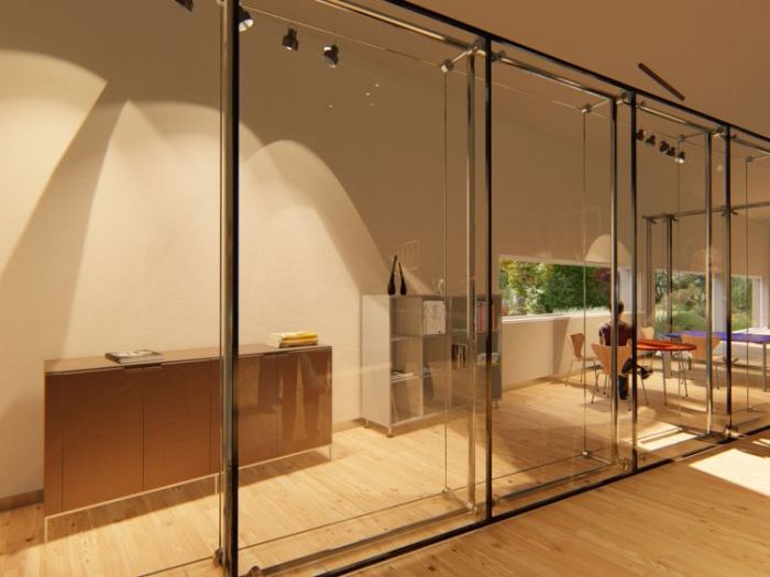 Archisio - Andrea Sorci Natural Living - Progetto Ipotesi progetto di ripristino di un capannone a borghetto flaminio rm per la sede museale della fondazione