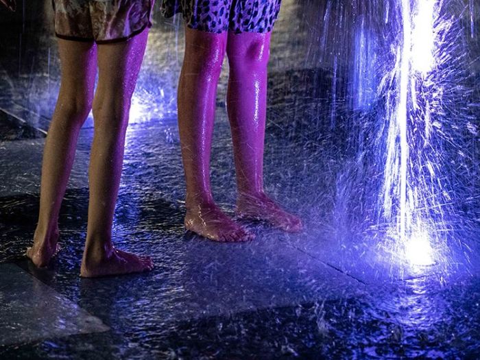 Archisio - Forme Dacqua - Progetto Fontana a pavimento - villaggio s Francesco caorle