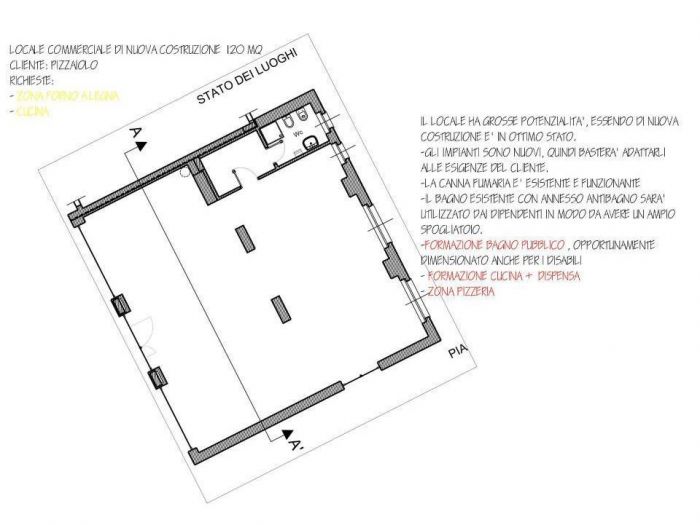 Archisio - Francesca Morano - Progetto Locale commerciale - progetto 3