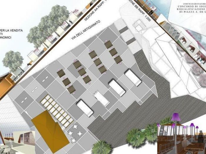 Archisio - Gabriele Mazzei Architetto - Progetto Concorso di ideeRiqualificazione della piazza alcide de gasperi