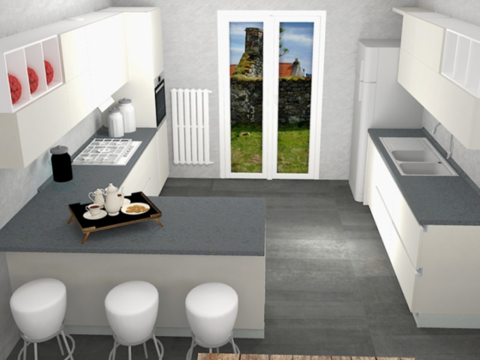 Archisio - Alessio Miccio - Progetto Progetto cucina in cemento e legno