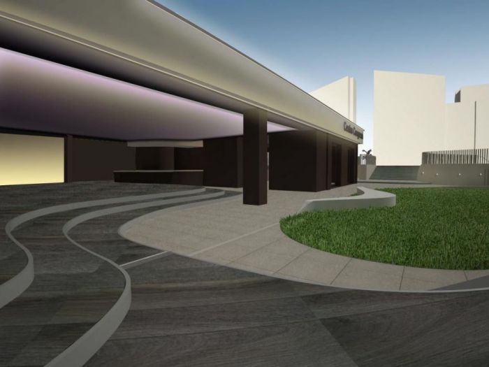 Archisio - Marcello Cal - Progetto Hotel da vinci milano progetto degli esterni del centro congressi hotel da vinci
