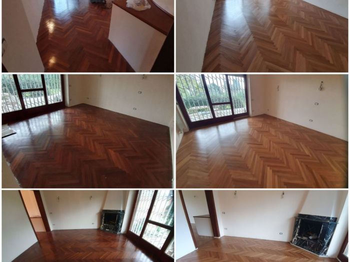 Archisio - Parquettista Roma - Progetto Restauro parquet massello con levigatura e verniciatura