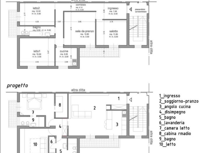 Archisio - Gianpaolo Vacca - Progetto Ristrutturazione di un appartamento di 85mq