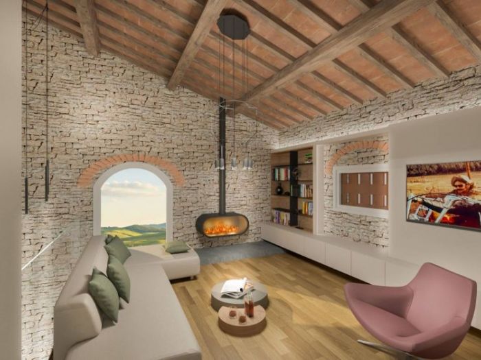 Archisio - Michelevolpi Studio Interior Design - Progetto Arredamento moderno per un rustico di campagna - tradizione e design