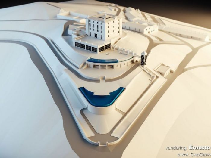Archisio - Cad Service Di Ernesto Di Gregorio - Progetto Modellazione 3d e rendering di un complesso turistico