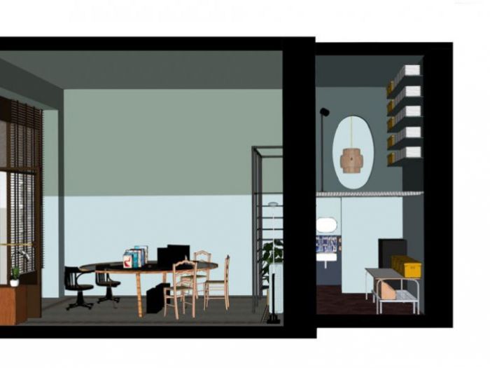 Archisio - Claudia Montevecchi - Progetto Conversione di spazio commerciale a uso ufficio