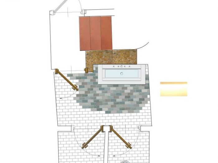 Archisio - Frisieri Stefania - Progetto Ristrutturazione e progettazione bagni ristorante via dellorso