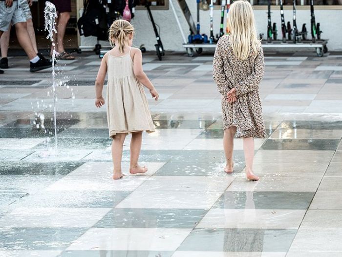 Archisio - Forme Dacqua - Progetto Fontana a pavimento - villaggio s Francesco caorle