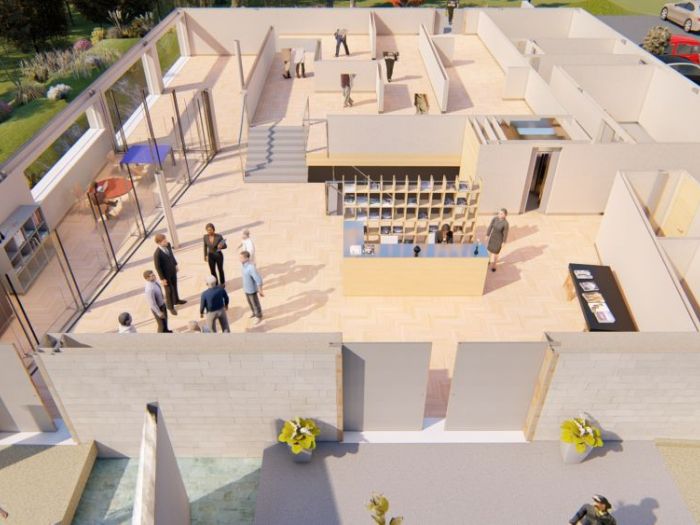 Archisio - Andrea Sorci Natural Living - Progetto Ipotesi progetto di ripristino di un capannone a borghetto flaminio rm per la sede museale della fondazione