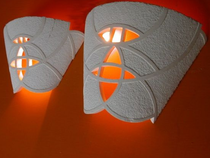 Archisio - La Pietra Di Luca - Progetto Sculture luminose a parete illuminazione led coppie di applique applique