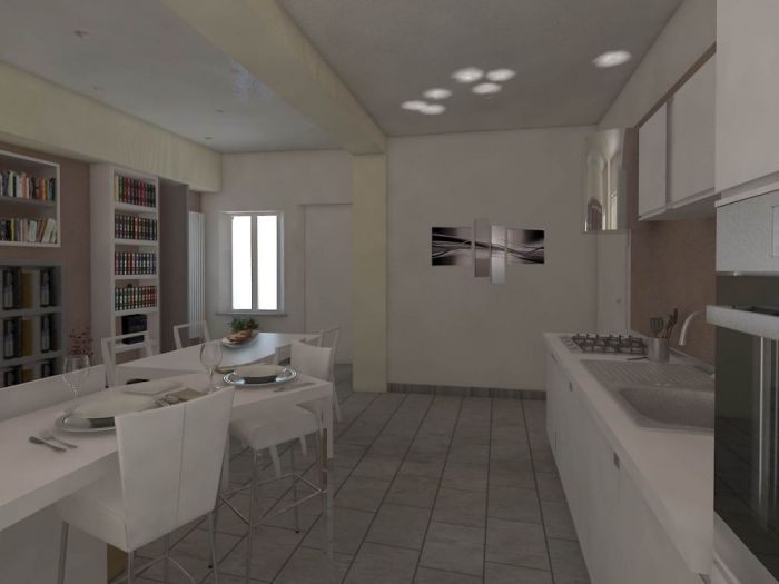 Archisio - Luca Tontini - Progetto Progettazione dellarredamento di un appartamento in centro storico a rimini