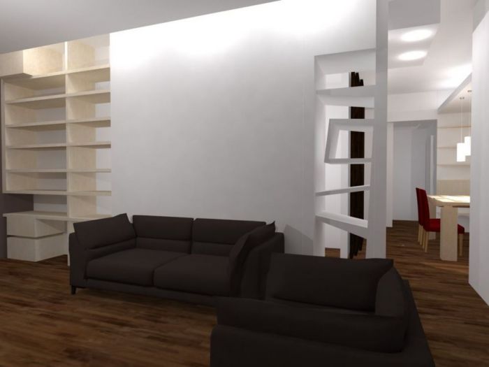 Archisio - Vincenzo Chirico - Progetto Risrutturazione integrale con arredi su progetto per appartamento in roma