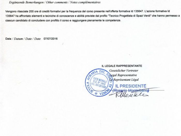 Archisio - Luca Righetto - Progetto Attestazioni per progettazione giardini