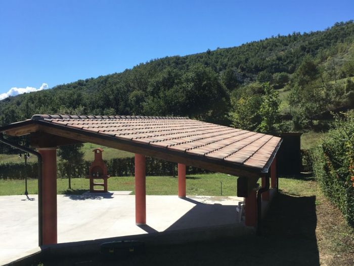 Archisio - Cebu Srls - Progetto Sistemazione esterna giardino piazzale e realizzazione porticato in legno