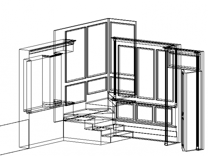 Archisio - Ostuni Giuseppe Pietro - Progetto Arredo angolo scala