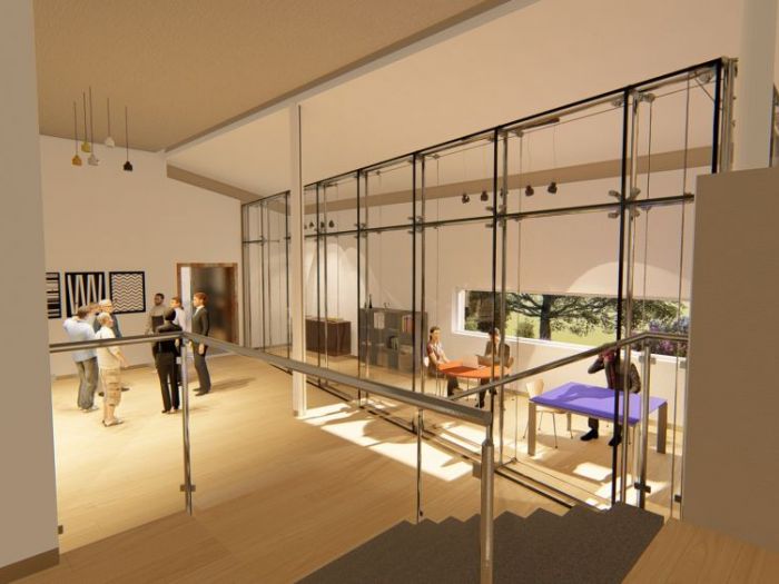 Archisio - Andrea Sorci Natural Living - Progetto Ipotesi progetto di ripristino di un capannone a borghetto flaminio rm per la sede museale della fondazione