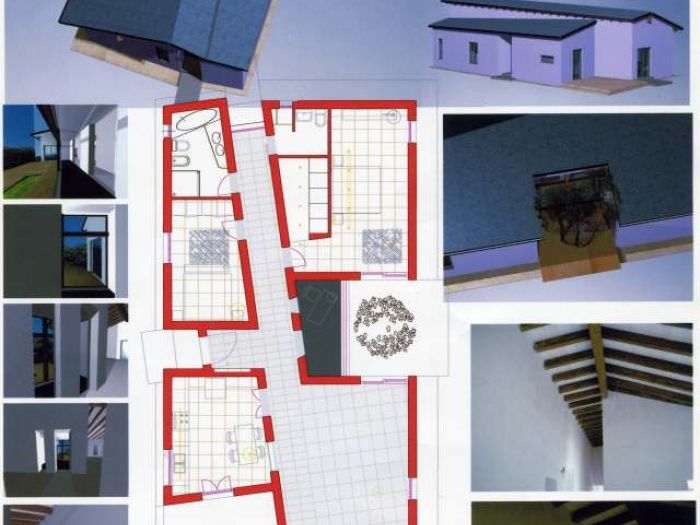 Archisio - De Grandis Gina - Progetto Privatoprogettazione di villa unifamiliare a patio con materiali ecocompatibili interior design progetto illuminotecnico
