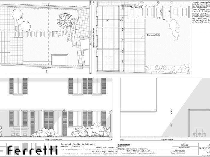 Archisio - Studio Ferretti - Progetto Sistemazione corte privata