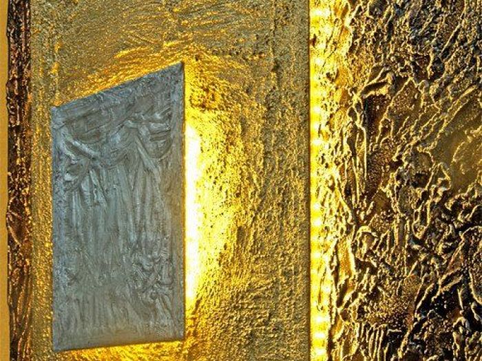 Archisio - Walter Bonanno Lighting Designer - Progetto Square layers - scultura luminosa da parete led