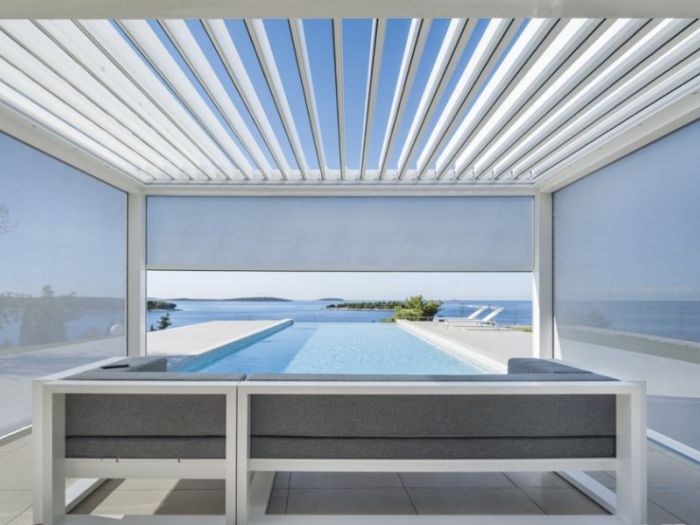 Archisio - Dama Parquet Porte Infissi - Progetto Pergole bioclimatiche e tende solari