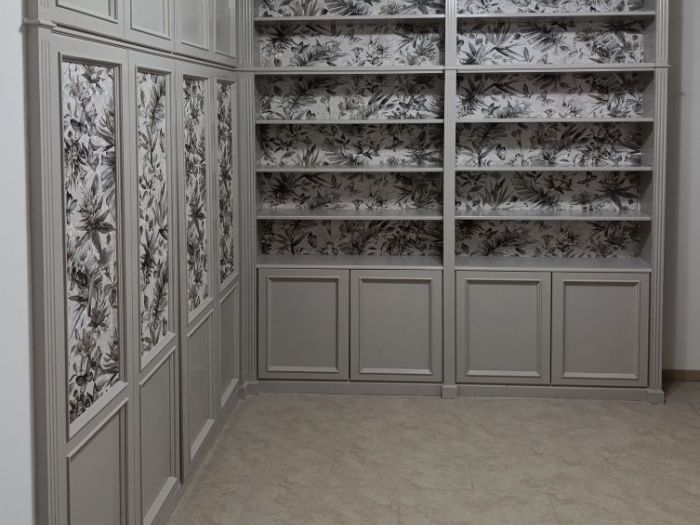 Archisio - Mani Srl Ristrutturazini - Progetto Restyling libreria su misura abitazione in roma zona axa