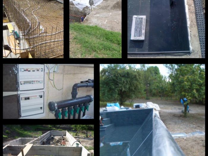 Archisio - Studio Lenzi Associati - Progetto Piscina e spogliatoio in pietra in collina