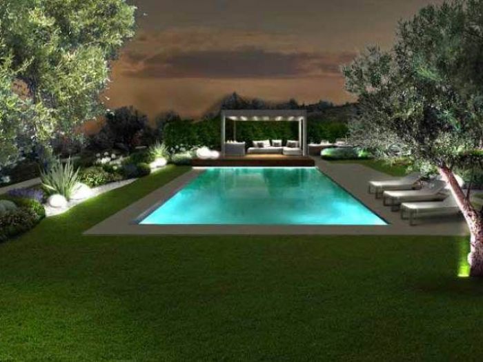 Archisio - Adriana Pedrotti - Progetto Il giardino mediterraneo con piscina