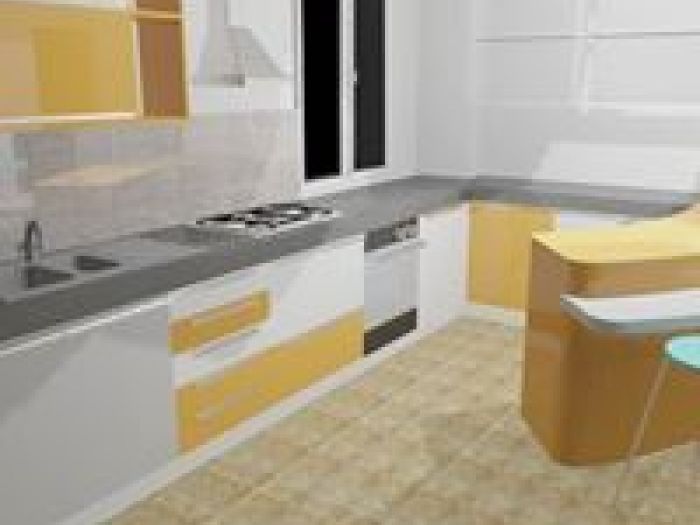 Archisio - Architetto Maria Rita Malandra - Progetto Progetto di cucina con penisola e cameretta