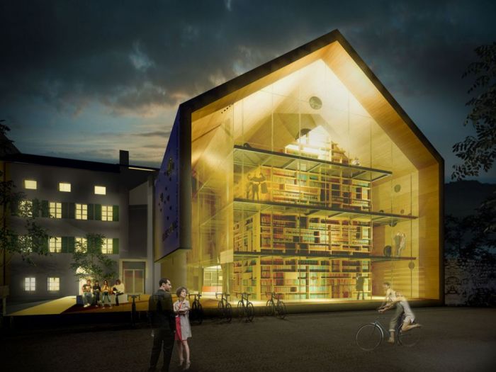 Archisio - Bicuadro - Progetto Biblioteca comunale