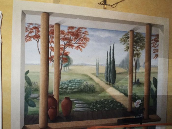 Archisio - Elisabetta Maestripieri - Progetto Parete decorata con trompe loeil