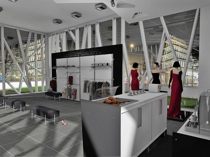 Archisio - Designer1995 Studio Architettura E Arredamento - Progetto Arredamento bar negozio moda