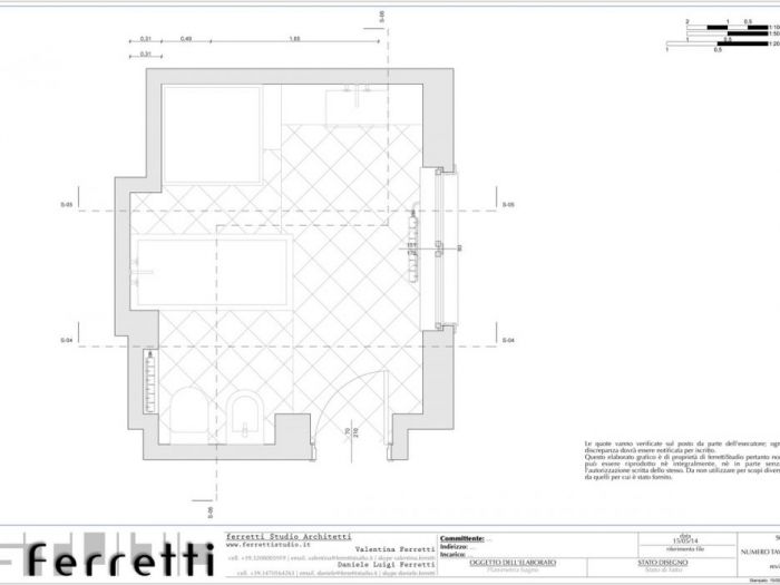 Archisio - Studio Ferretti - Progetto Bagno abitazione privata