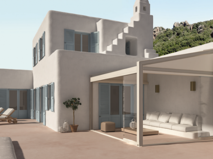 Archisio - Idea Tenda - Progetto Strutture autoportanti addossate pergolati