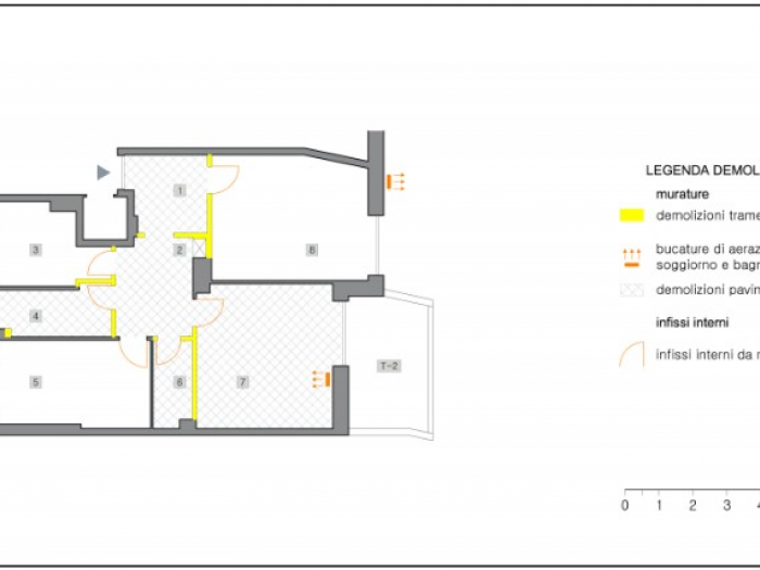 Archisio - Gianluca Ferranti - Progetto Appartamento 85 mq montagnola roma