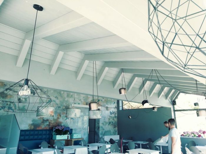 Archisio - Bclegno - Progetto Ristorante struttura a telaio cert Fsc e pefc