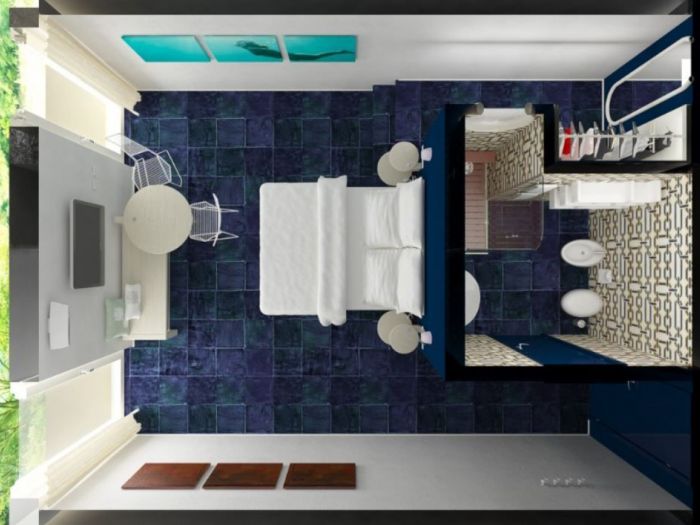 Archisio - Francesco Ruffini - Progetto Camere hotel categoria mediterranea